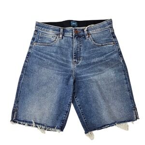 JAG Jeans The City Short High Rise 10" Inseam Mirage Blue Denim Shorts 14